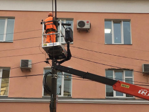 Ремонт объекта уличного освещения в г. Сясьстройе